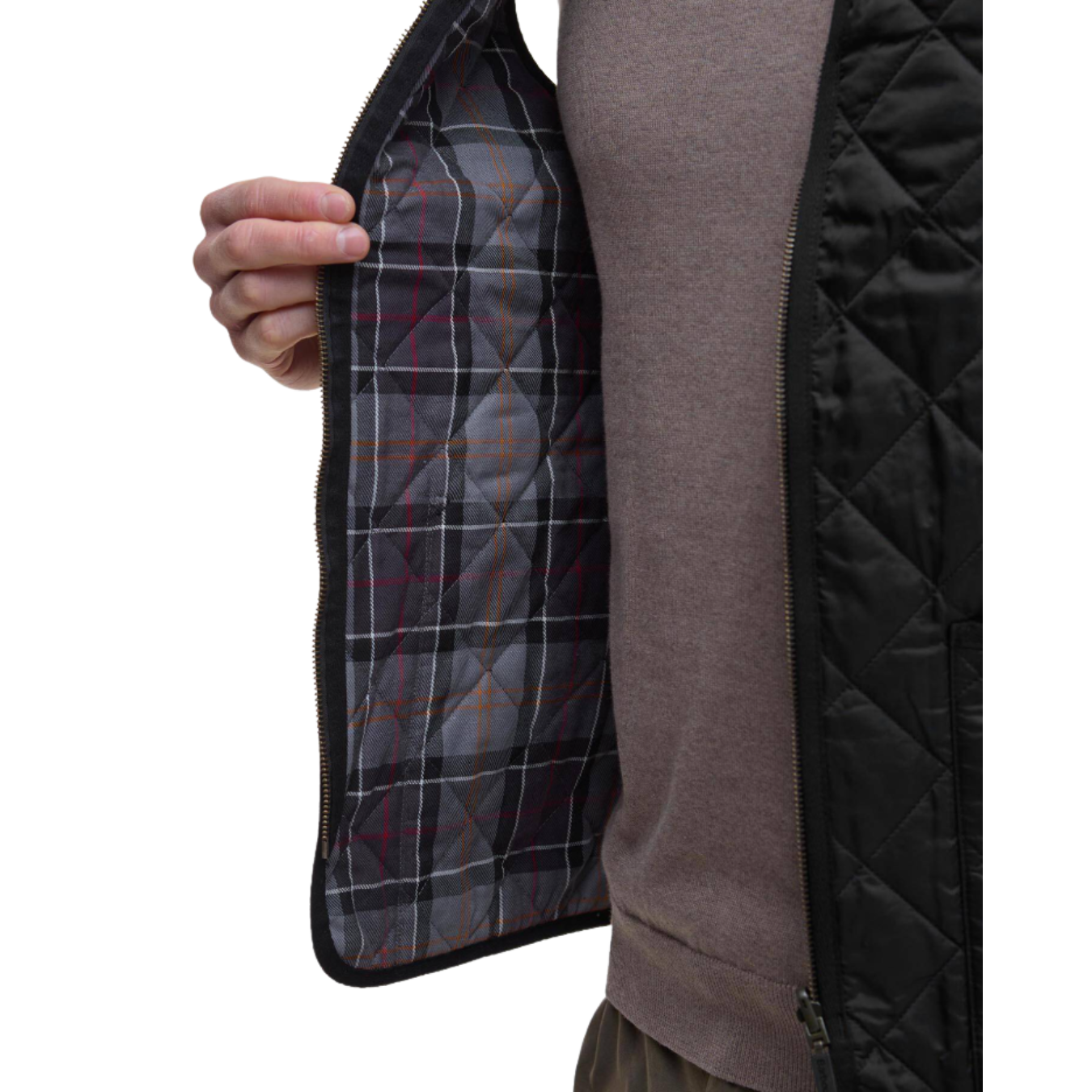 Barbour Mens Quilted Zip-In Liner Black