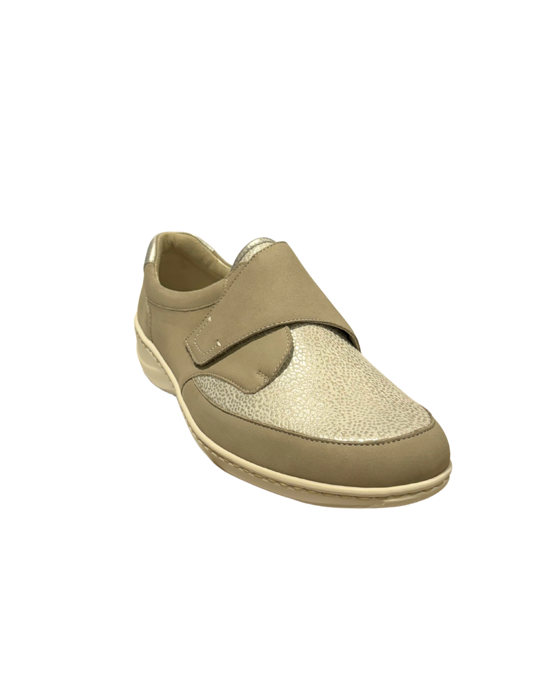 Wauldlaufer Womens Wide Fitting Shoe Stein/Cement/Argento