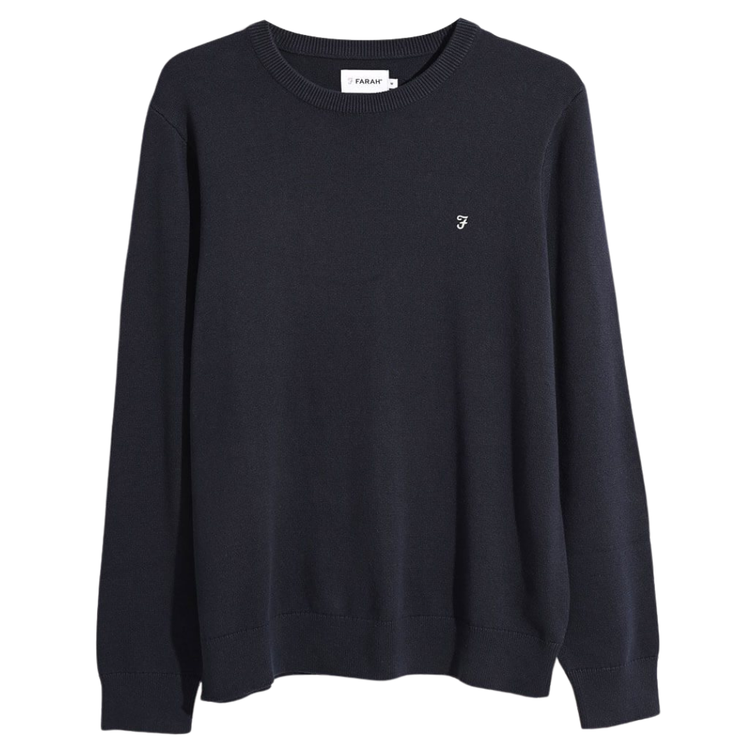 Farah Ludlow men's true navy crew neck jumper