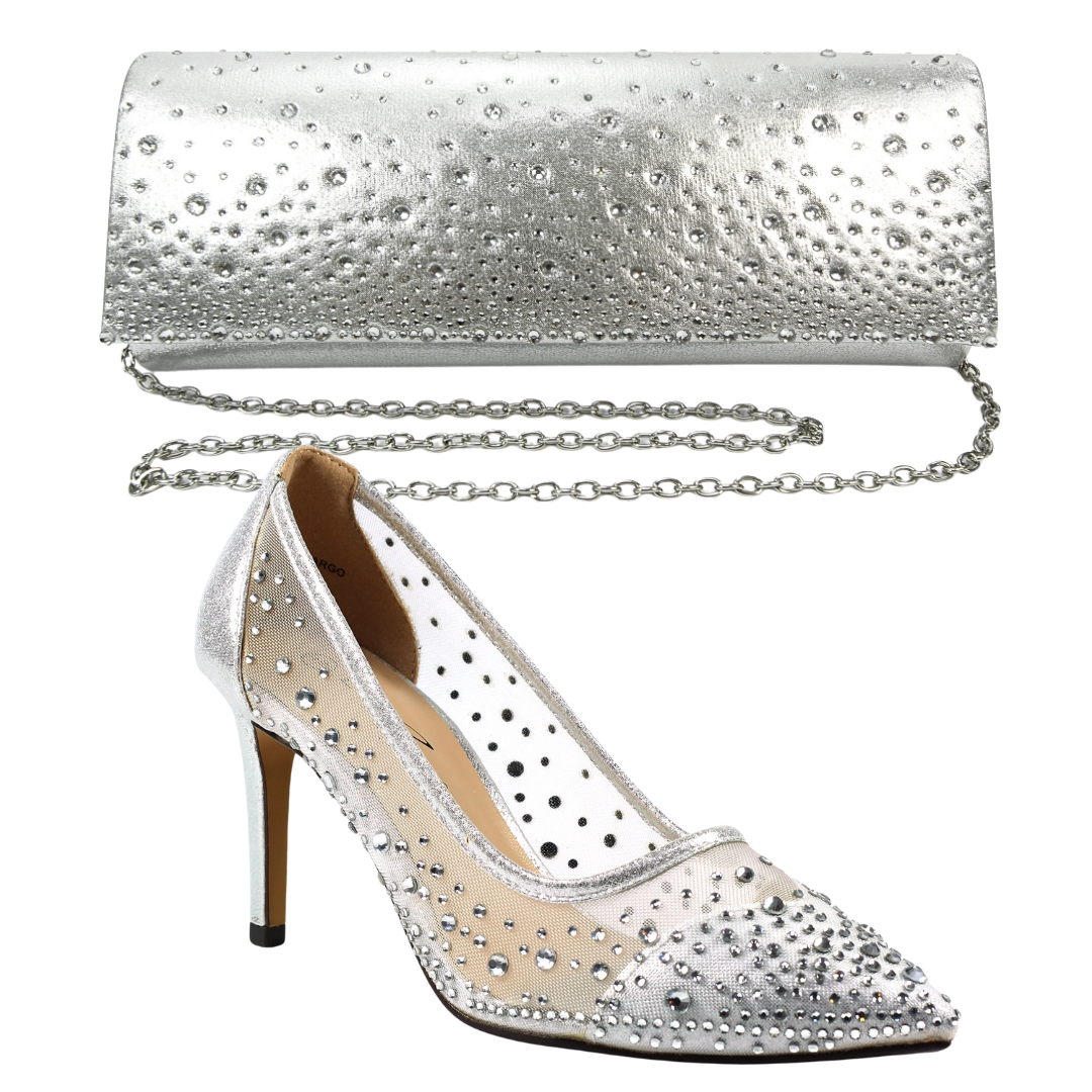 Lunar women's silver mesh slip-on shoe