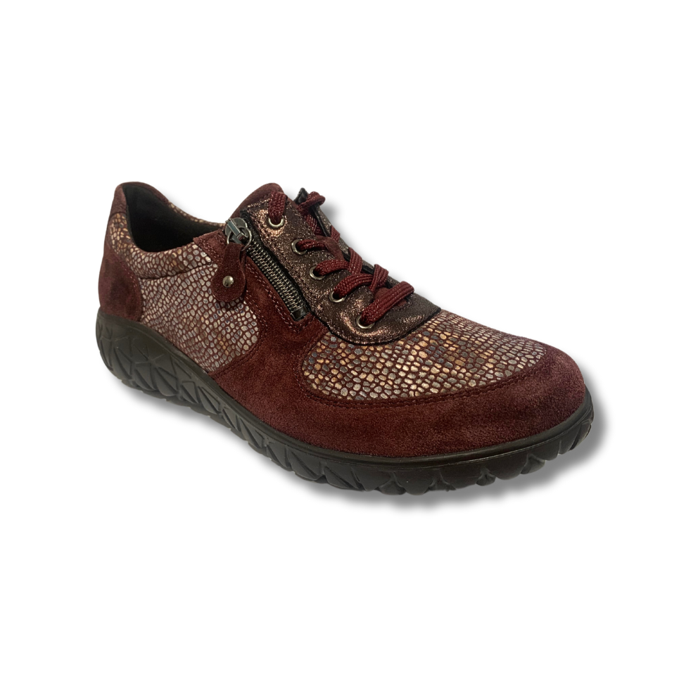 Waldlaufer Womens Trainer Havy Bordo Nuba