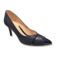 Emis women's navy leather slip-on shoe