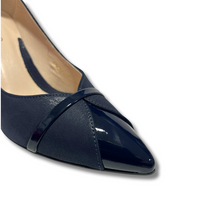 Emis women's navy leather slip-on shoe