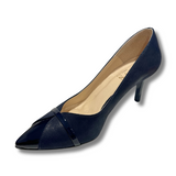 Emis women's navy leather slip-on shoe