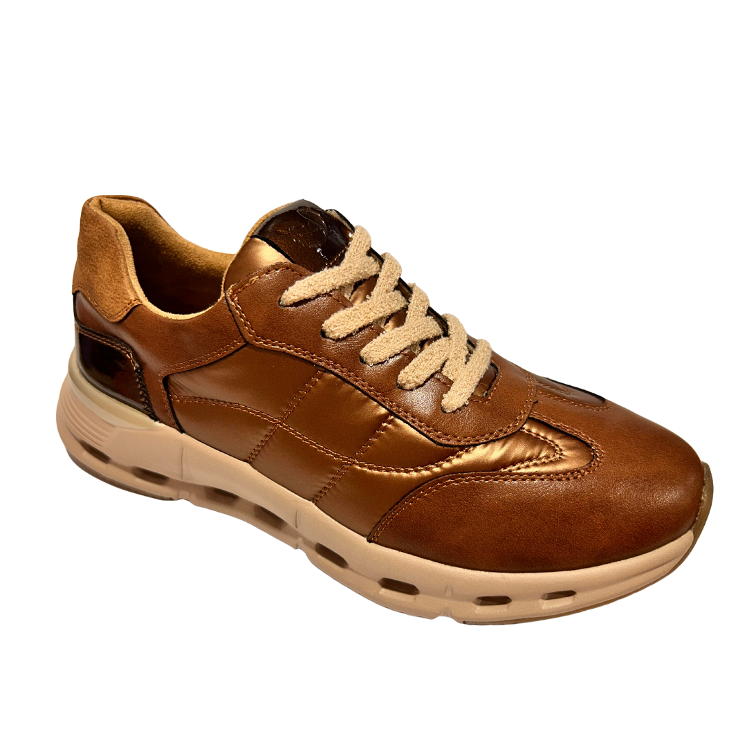 Omg women's tan lace-up trainer
