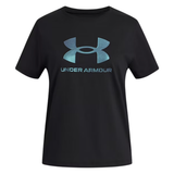 Under Armour Girls Tee Rival Shimmer S/S Black/White