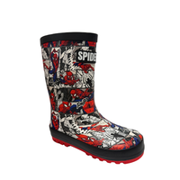 William Lamb Kids Wellington Spiderman Kingston Black/Grey