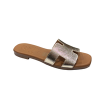 Oh My Sandals women's leather slip-on sandal