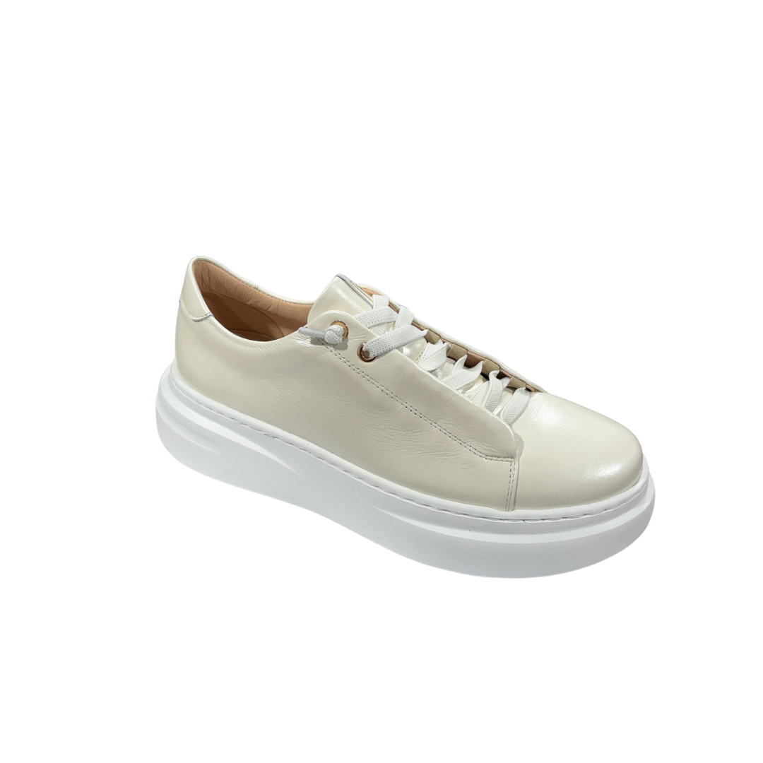 Bioeco Womens Trainer 6966 Pearl Leather