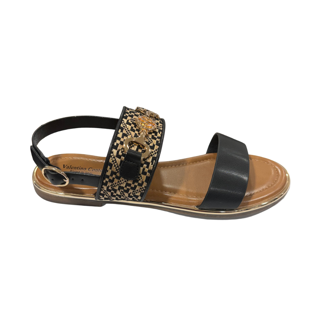 Valentino Conte Womens Sandal 6W9967-9 Black
