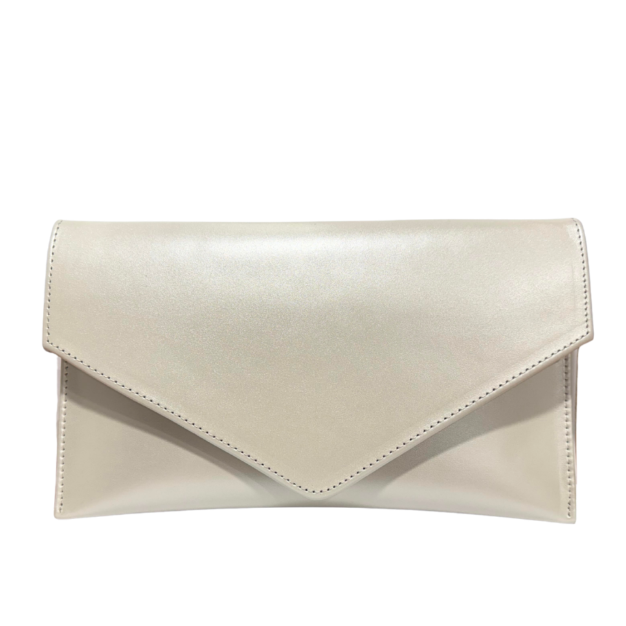 Emis Womens Clutch Bag T36 Ecru Pearl