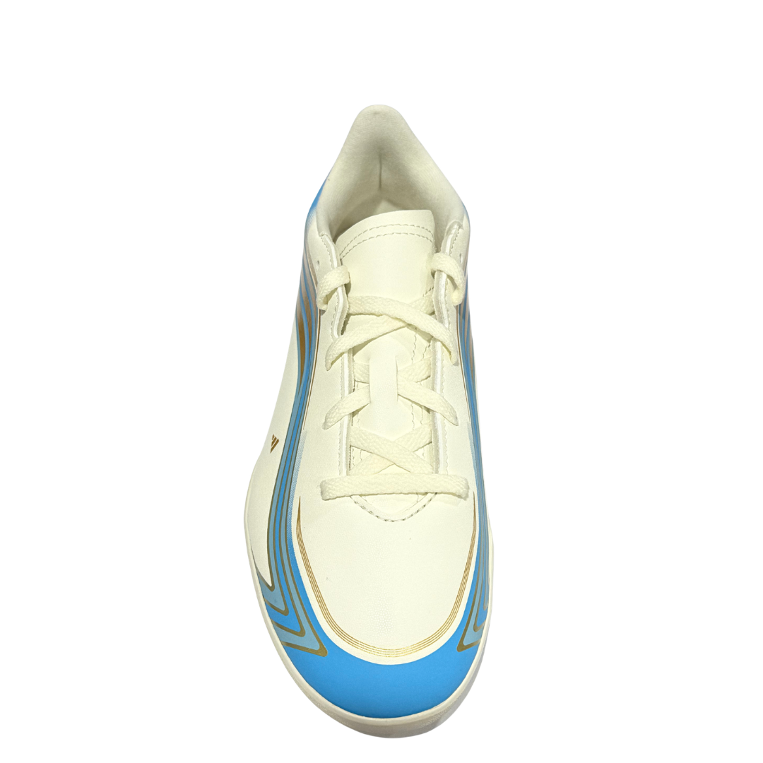 Adidas Junior Astro Turf Boot F50 Messi Club TF Ivory/Blue