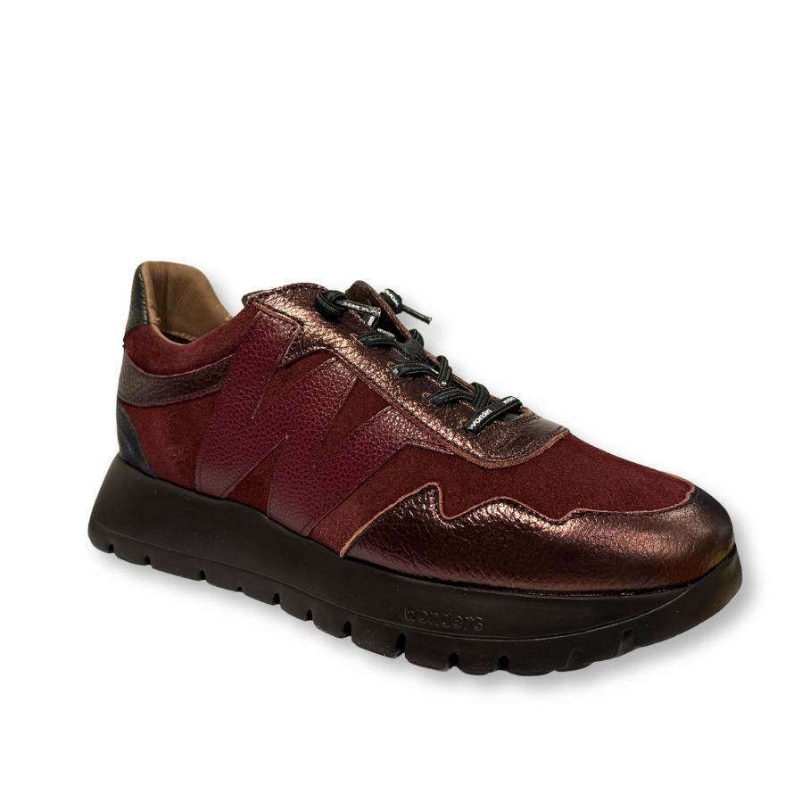 Wonders Womens Trainer A-24110 Cobre/Vino
