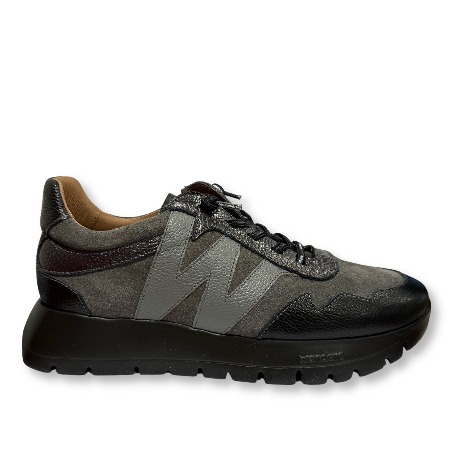 Wonders Womens Trainer A-24110 Black/Gris