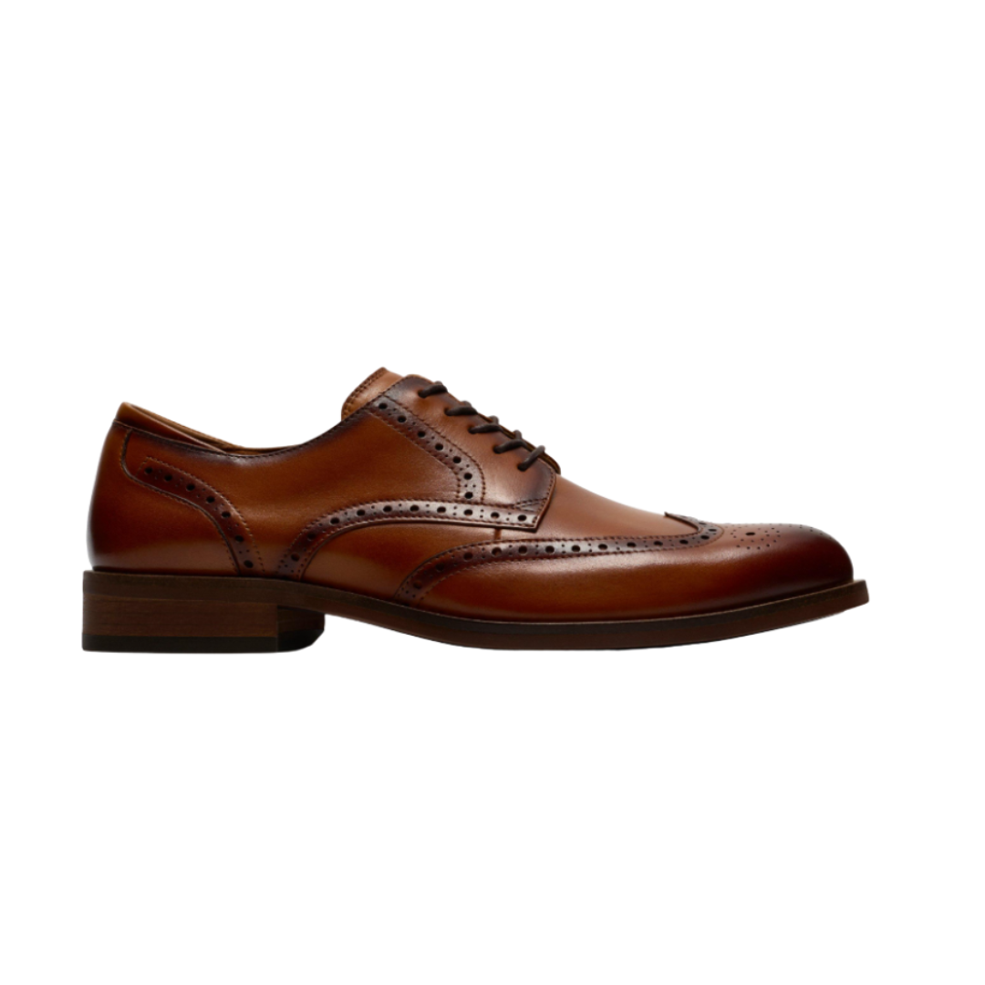 Clarks Mens Shoe Craft Remi Tip Tan Leather