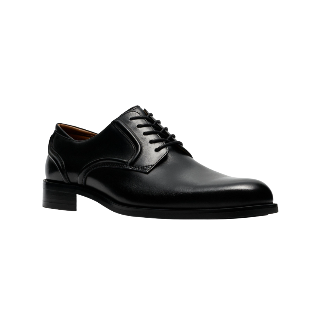 Clarks Mens Shoes Craft Remi Lace Black Leather