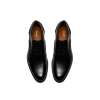 Clarks Mens Shoes Craft Remi Lace Black Leather
