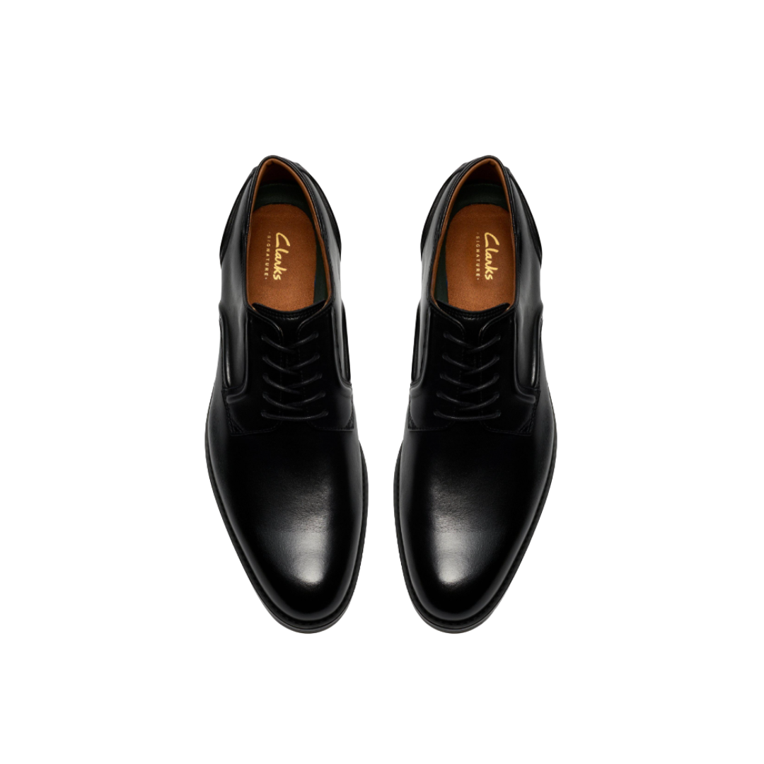 Clarks Mens Shoes Craft Remi Lace Black Leather