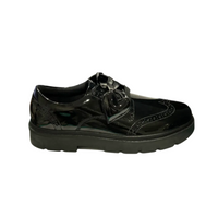 Clarks Girls Shoe Lorcam Lace Y. Black Patent