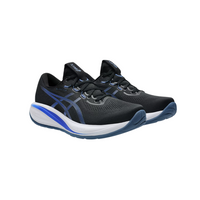 Asics men's black and blue mesh running trainer