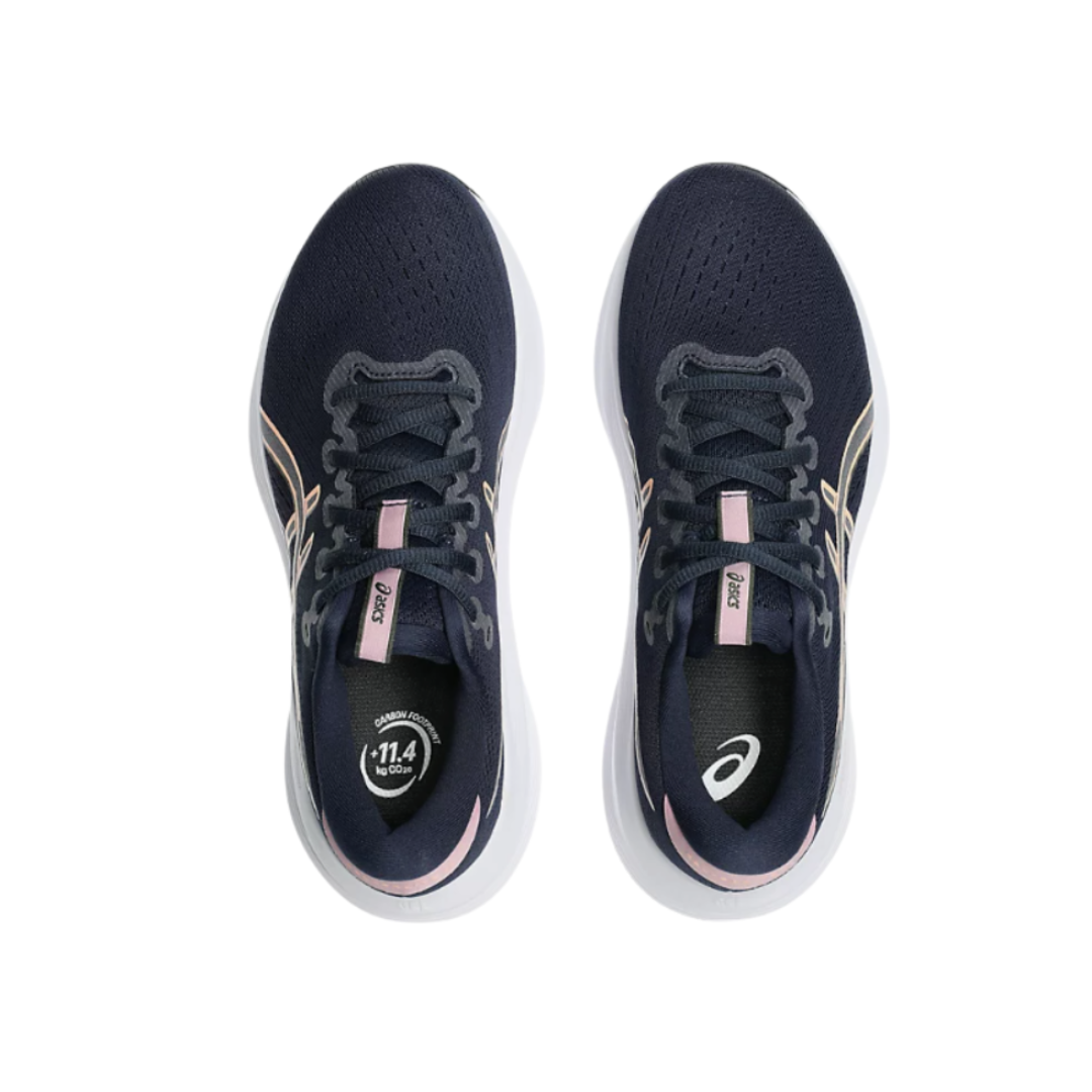 Asics women's navy and purple mesh running trainer