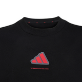 Adidas Boys T-Shirt Slogan Single Jersey Black