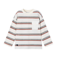 Mayoral Boys T-Shirt Striped with Pocket Cream