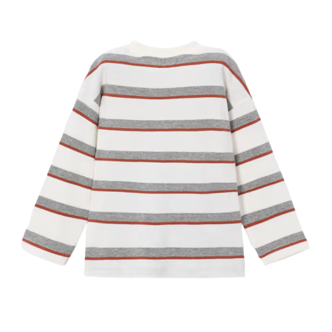 Mayoral Boys T-Shirt Striped with Pocket Cream