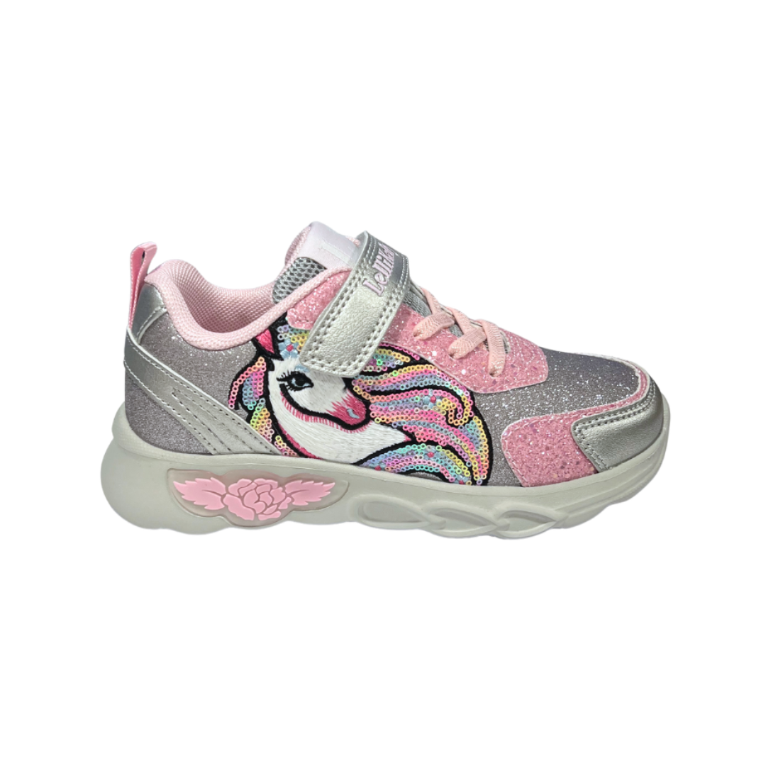 Lelli Kelly Christina girls' pink and silver glitter trainers