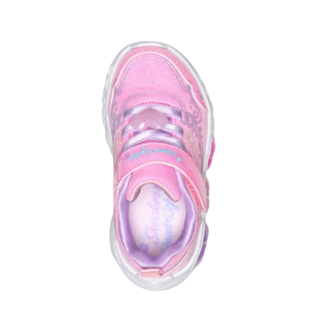 Skechers Girls Trainer S-Lights: Enchanted Heart Lights Pink/Multi