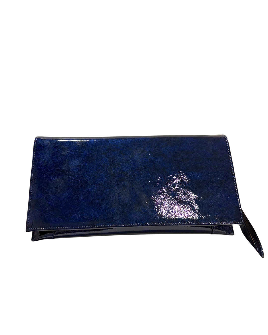 Bioeco Womens Clutch Bag B0002 2906 Navy Patent
