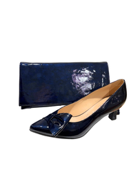 Bioeco Womens Clutch Bag B0002 2906 Navy Patent