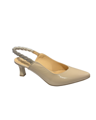 Bioeco women's beige patent shoe