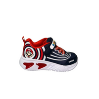 Geox boys' navy and red trainer with velcro