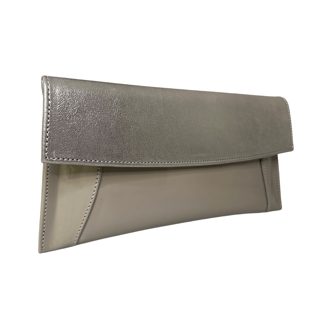 Emis Womens Clutch Bag T1 Silver Beige Donaghys