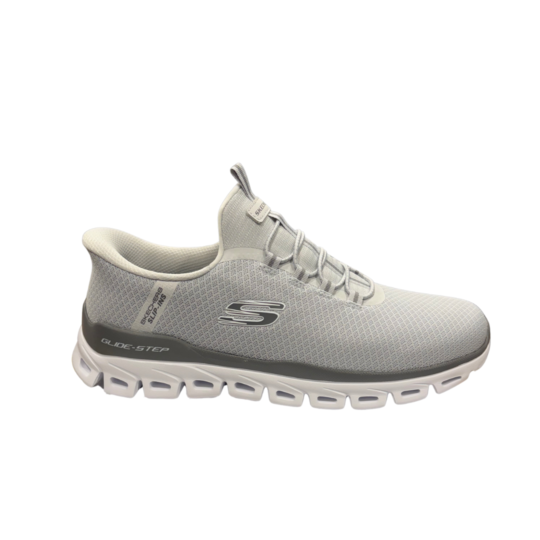 Skechers Mens Trainer Glide Step 233010 Light Gray
