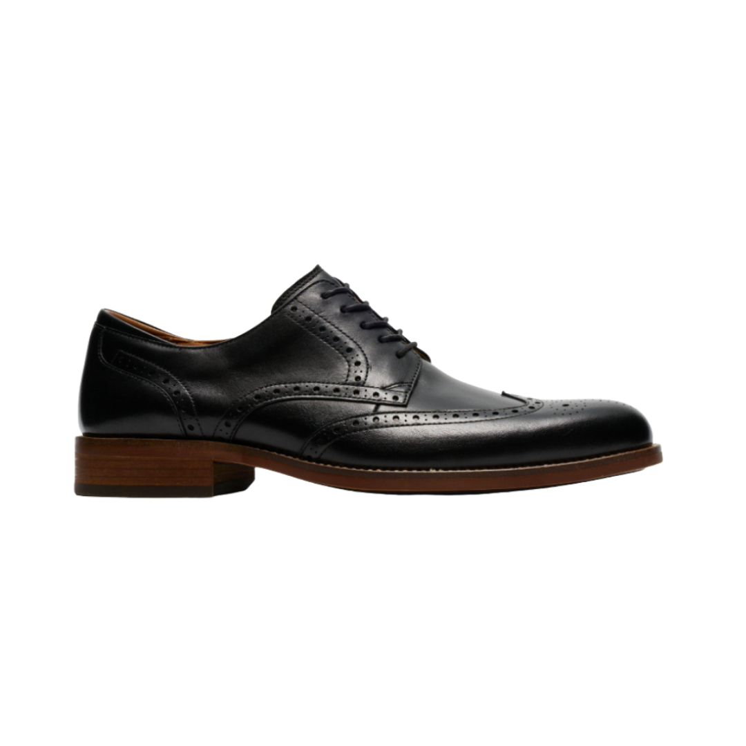 Clarks Mens Shoe Craft Remi Tip Black Leather
