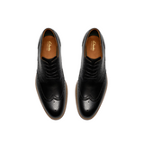 Clarks Mens Shoe Craft Remi Tip Black Leather