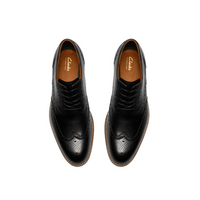 Clarks Mens Shoe Craft Remi Tip Black Leather