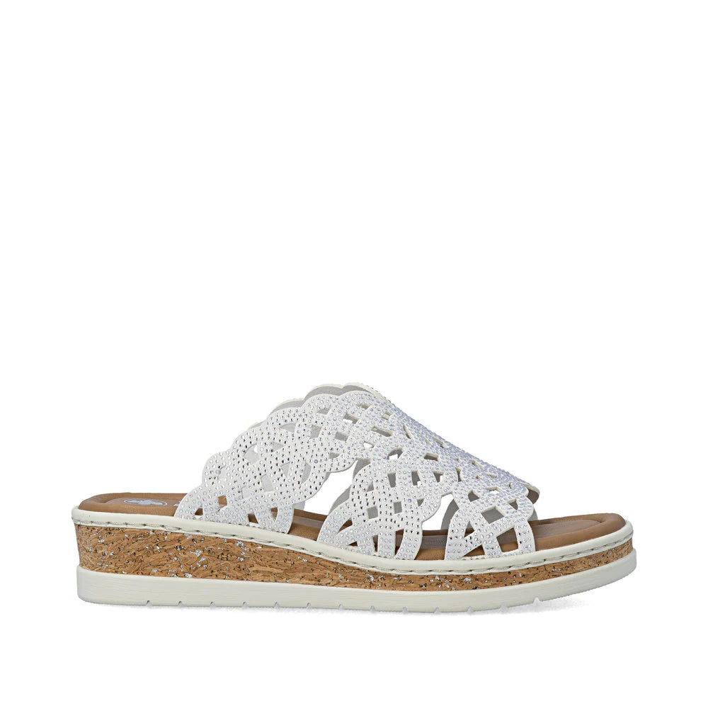 Rieker Womens Sandal V4189 Off White