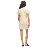 Vila Womens Dress Nisa S/S Denim Ecru