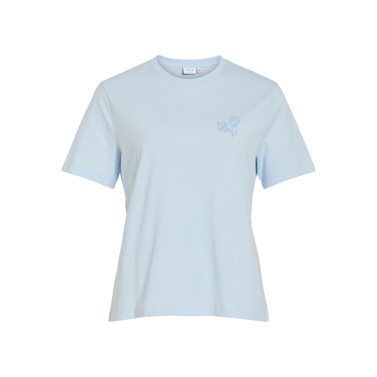 Vila Womens Visybilla Rose Round Neck Top Nantucket Breeze
