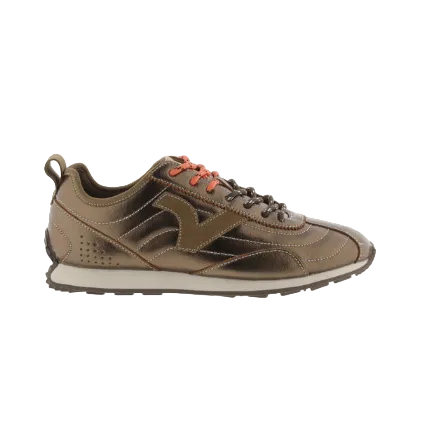 Victoria women's taupe and brown panelled casual trainers