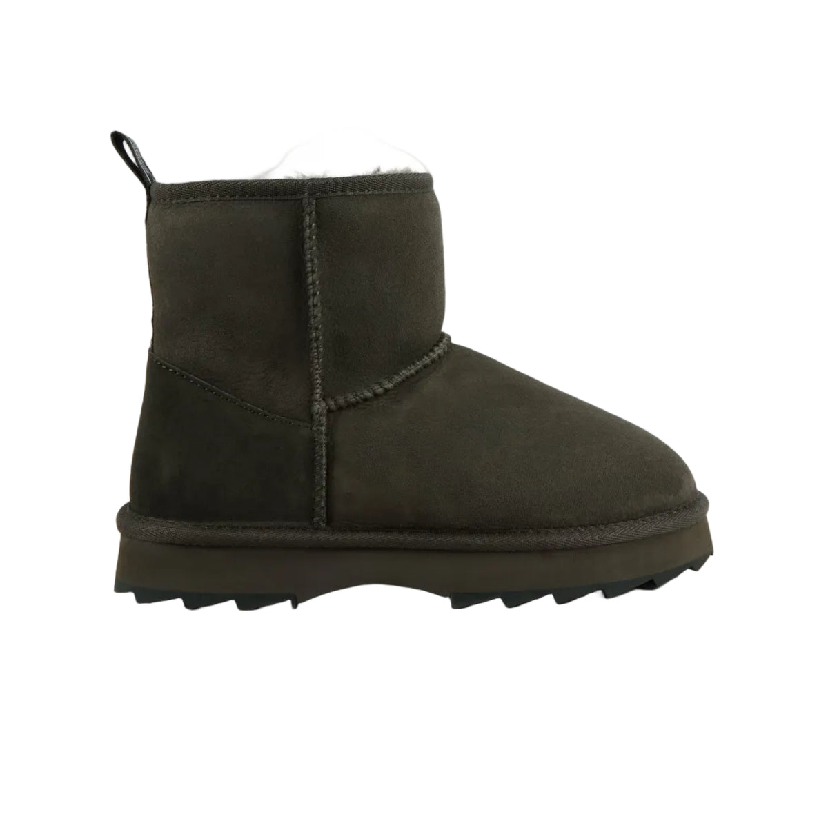 EMU women's Sharky Mini boot in dark olive and black