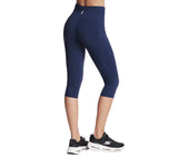 Skechers Womens Leggings Go Walk High Waisted Capri Navy
