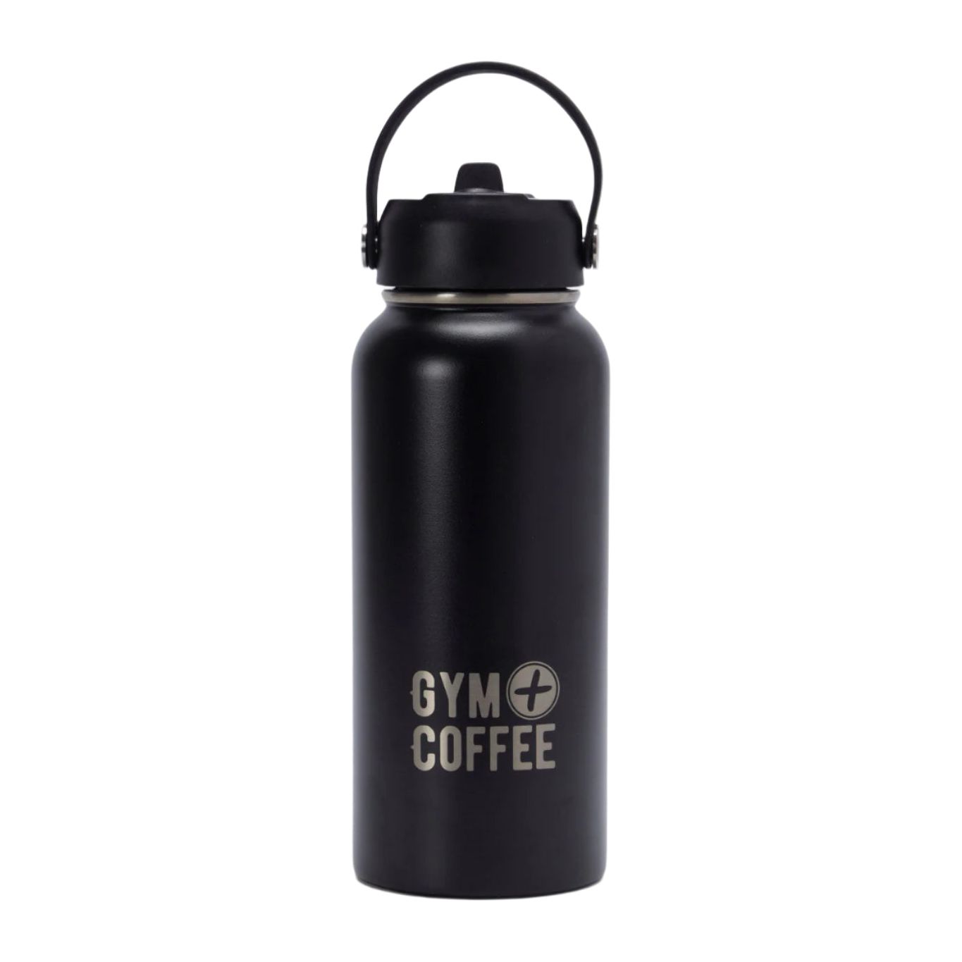Gym+Coffee Water Bottle 1L Hydrate Black
