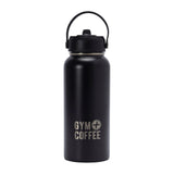 Gym+Coffee Water Bottle 1L Hydrate Black