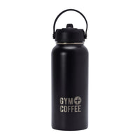 Gym+Coffee Water Bottle 1L Hydrate Black
