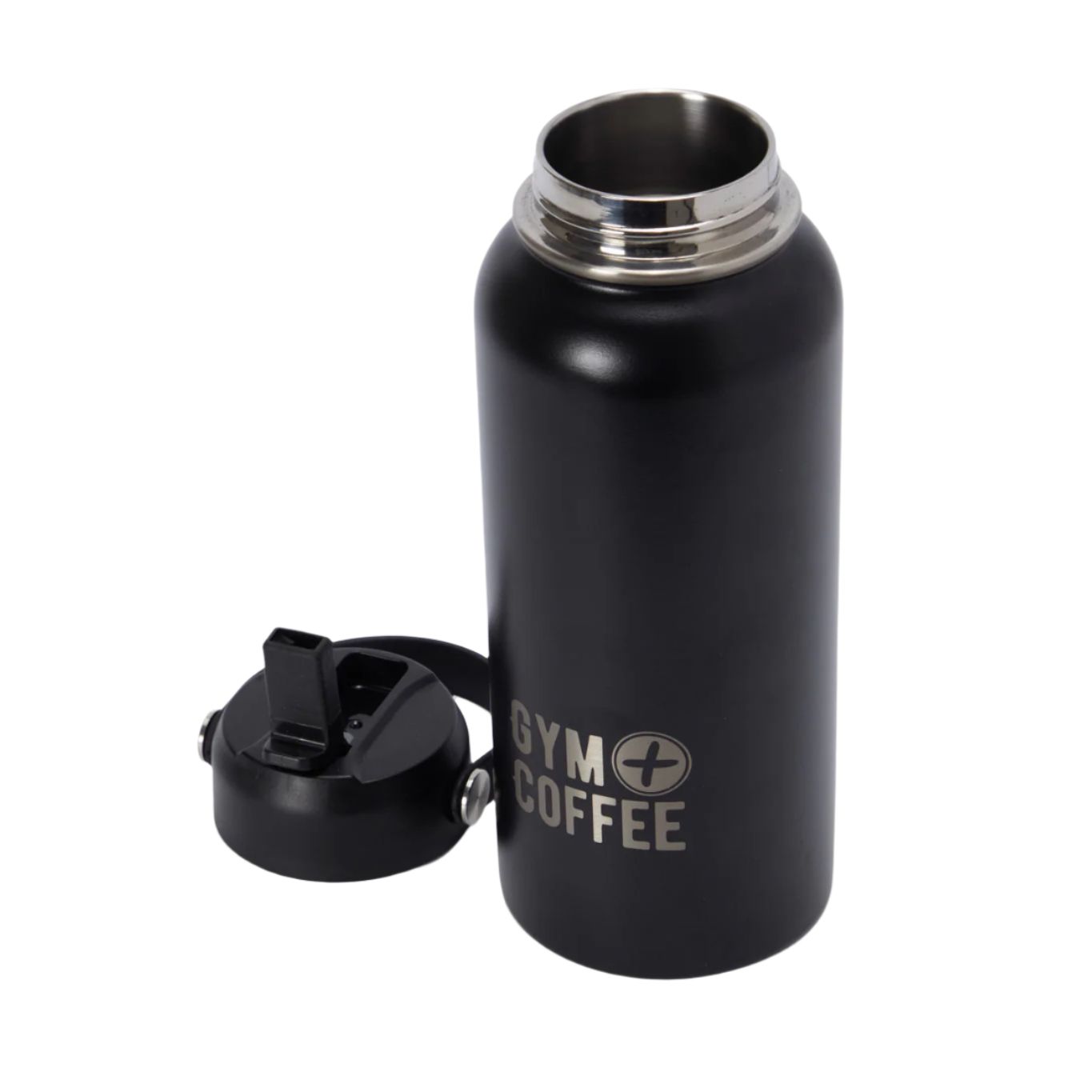 Gym+Coffee Water Bottle 1L Hydrate Black