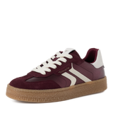 Tamaris women's burgundy suede trainer